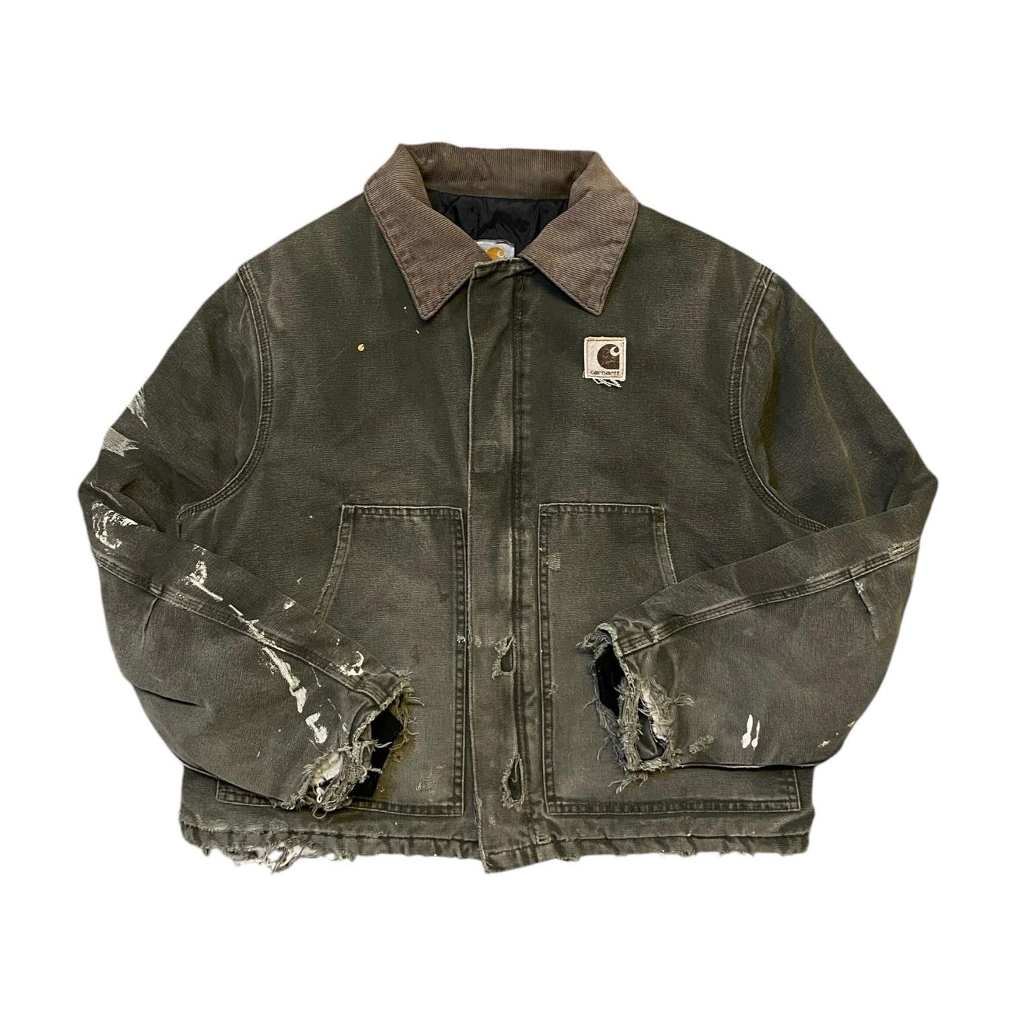 Vintage Carhartt Distressed Green Detroit Jacket
