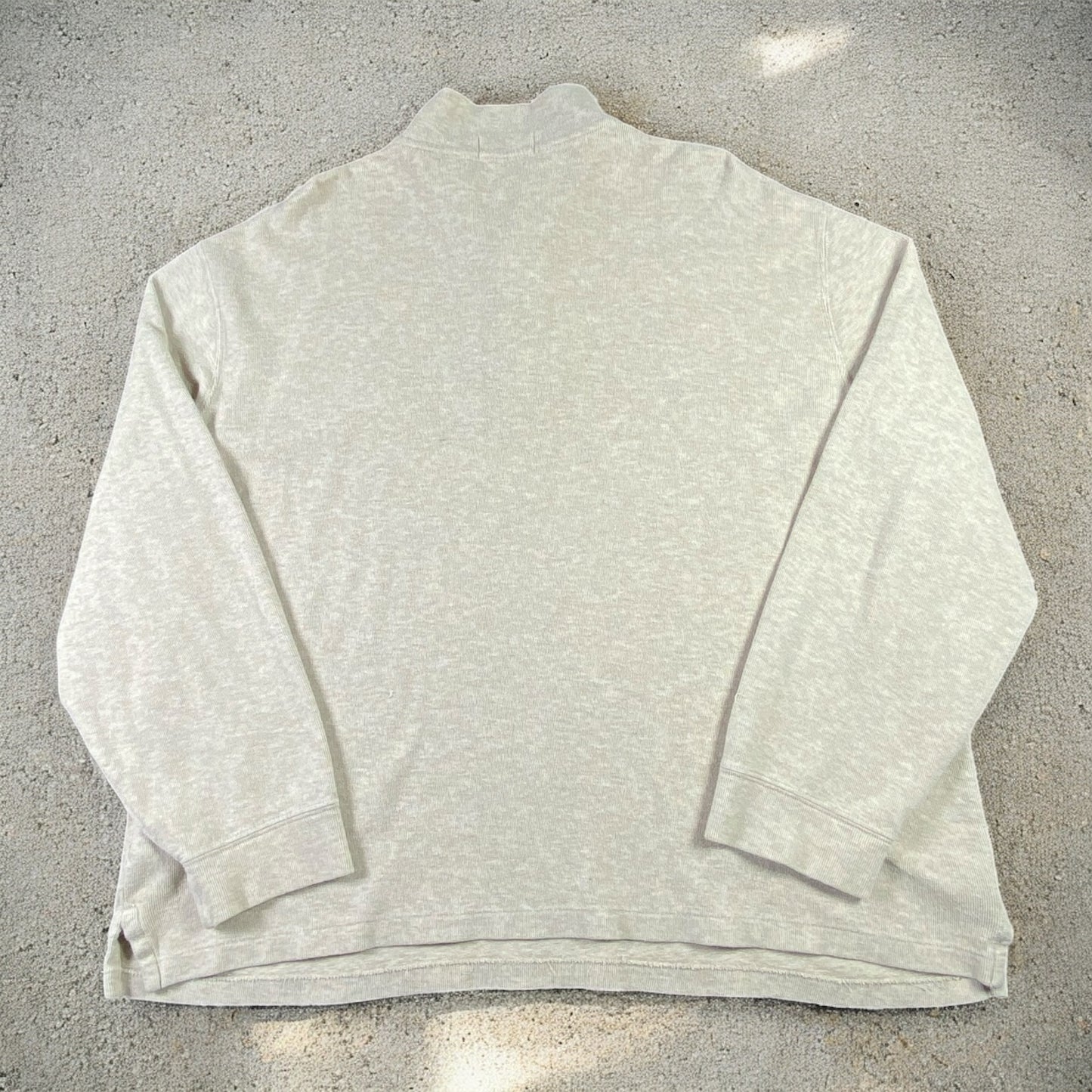 Polo Ralph Lauren Estate Rib Quarter-Zip Long Sleeve Beige Sweater