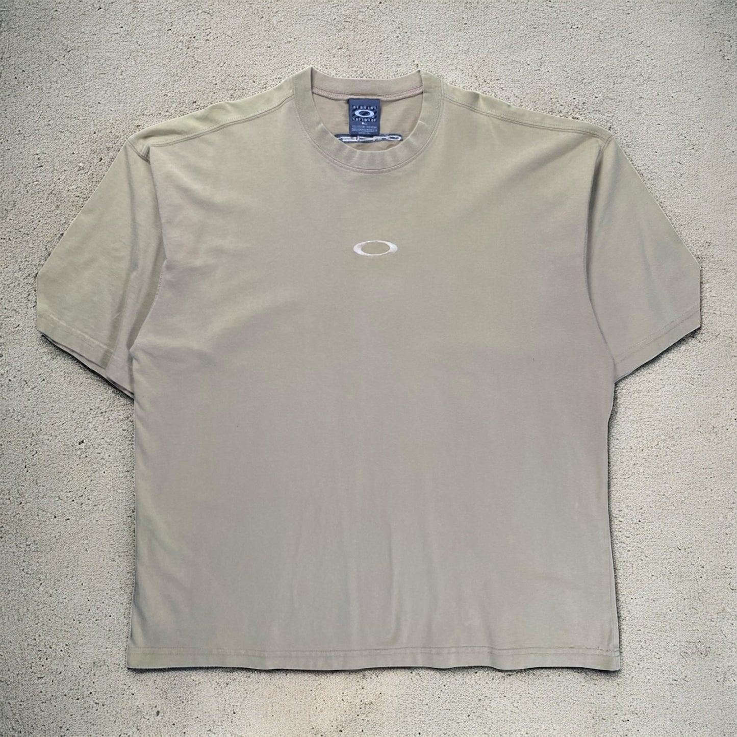 Vintage Oakley Center Logo Khaki T-shirt