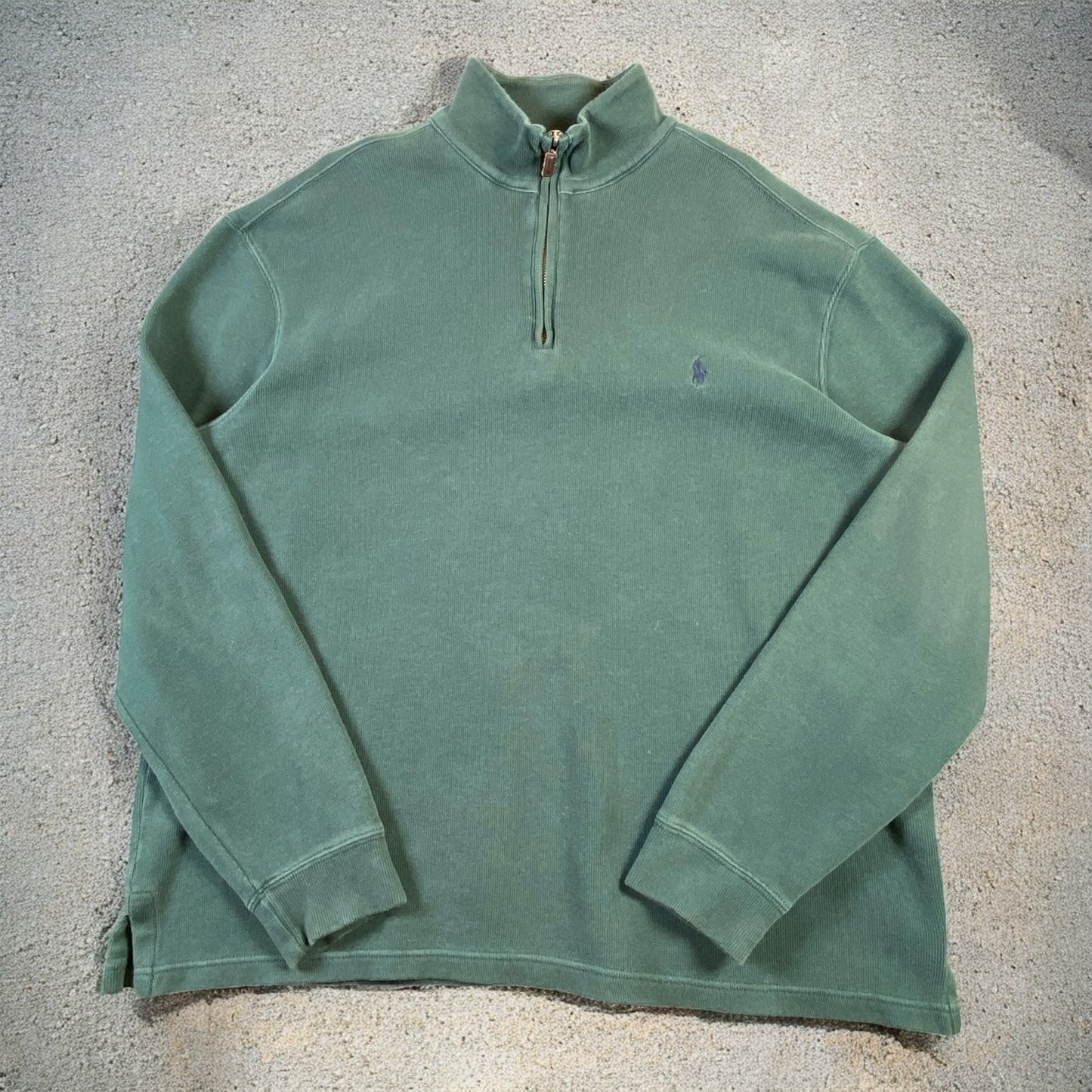 Polo Ralph Lauren Quarter-Zip Long Sleeve Dark Green Sweater
