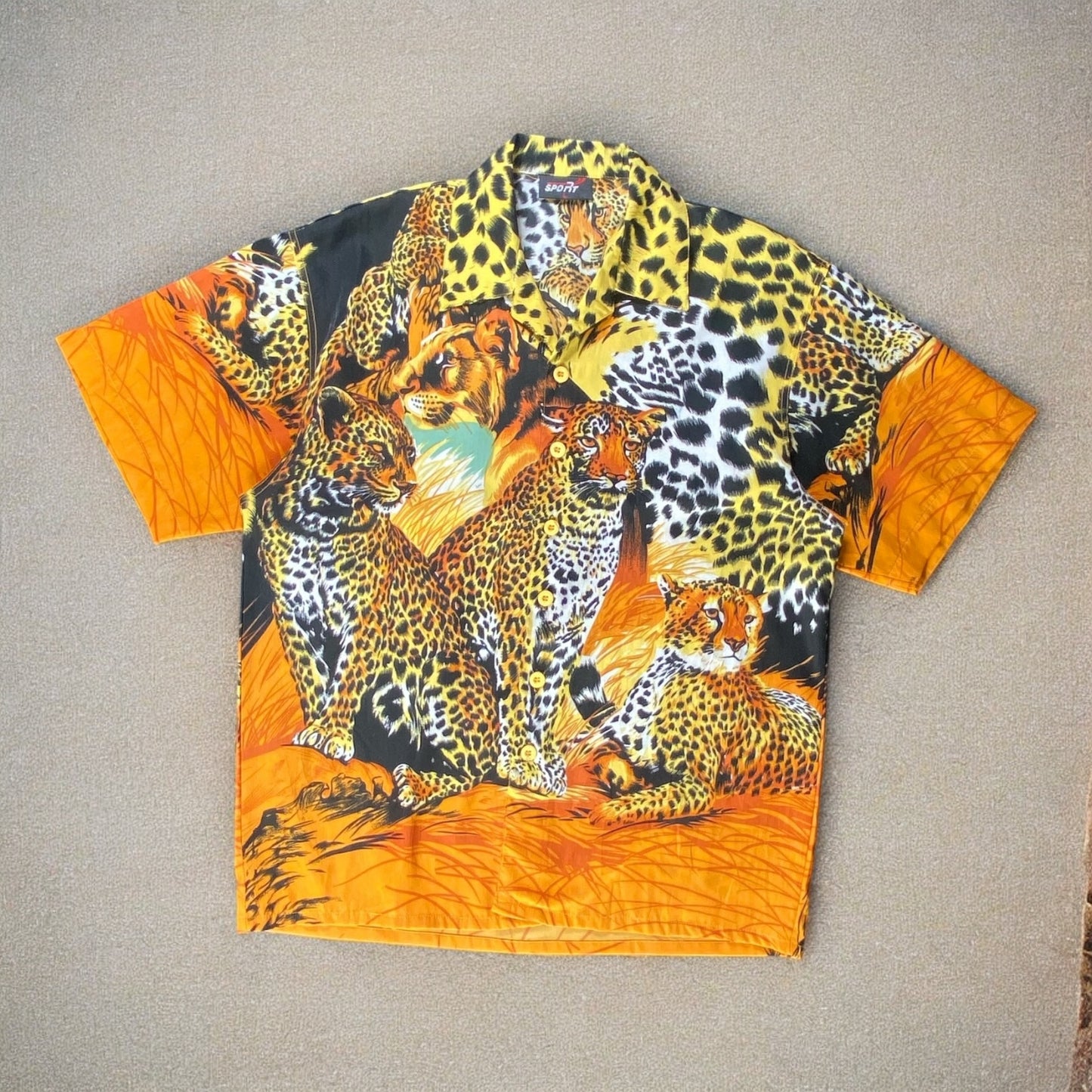 Sport Cheetah Tiger Animal Print Shirt