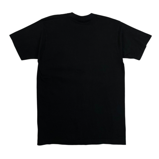 Back view of a plain black vintage The Three Stooges T-shirt from Digg It Thrift & Vintage
