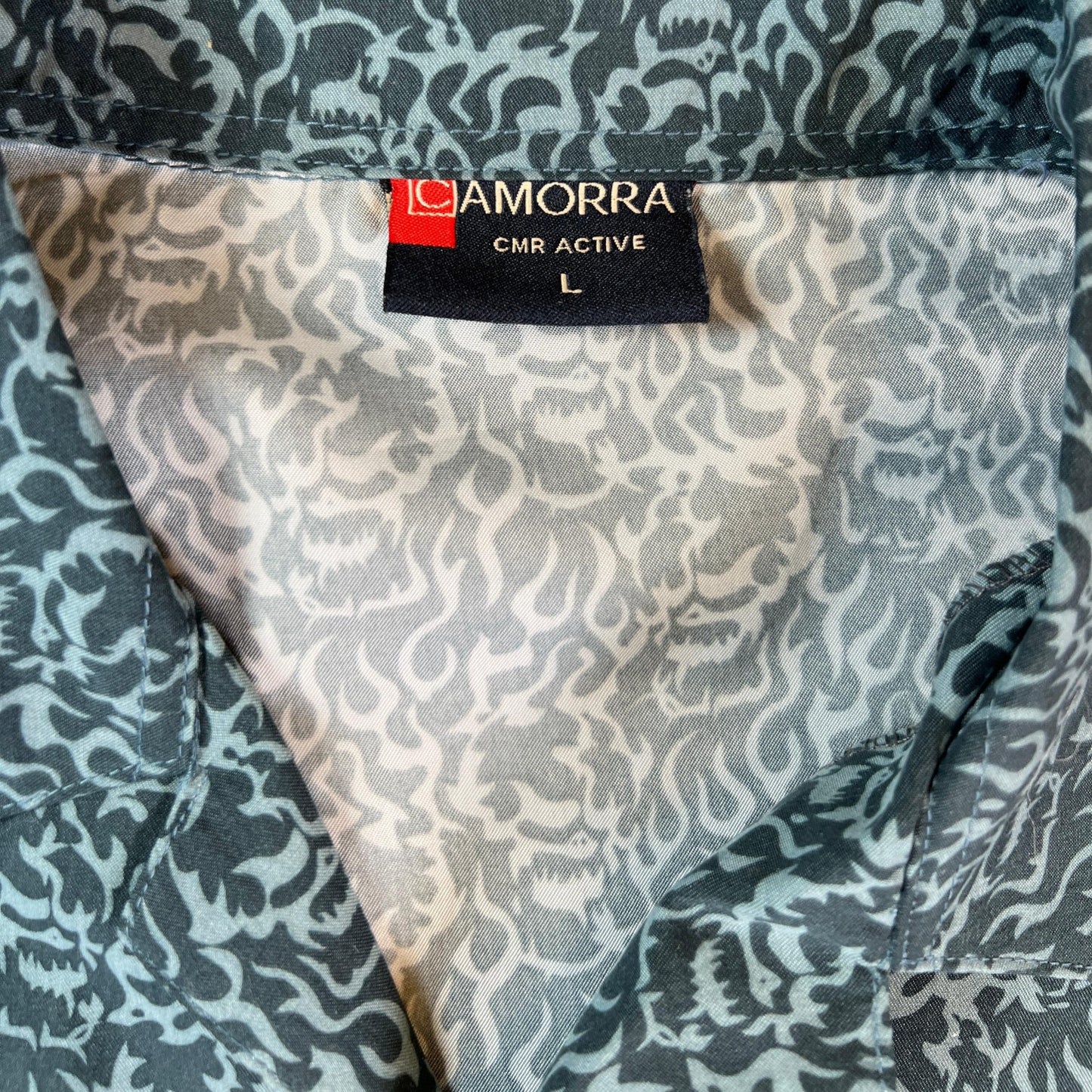 Amorra Graphic Flame & Skulls Shirt