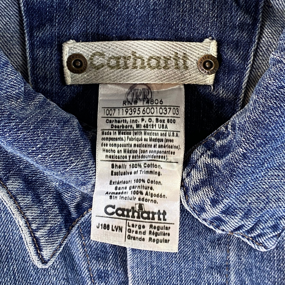 Carhartt J188 LVN Light Vintage Wash Denim Trucker Jacket