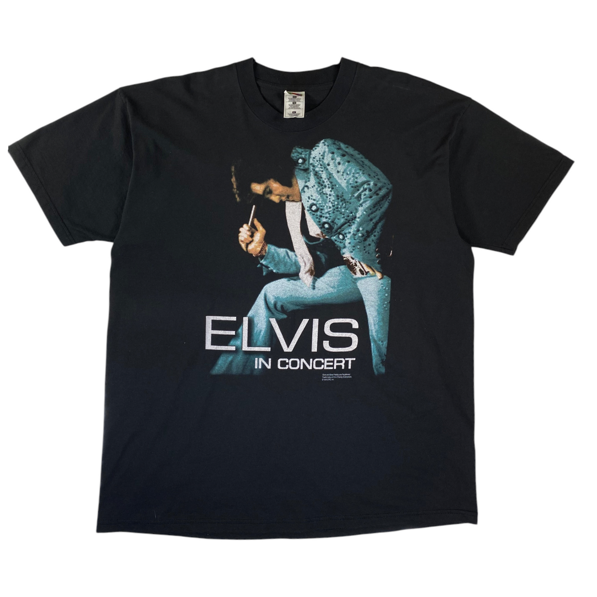 Vintage 1996 Elvis Presley "In Concert / Has Left The Building" Graphic T-Shirt
