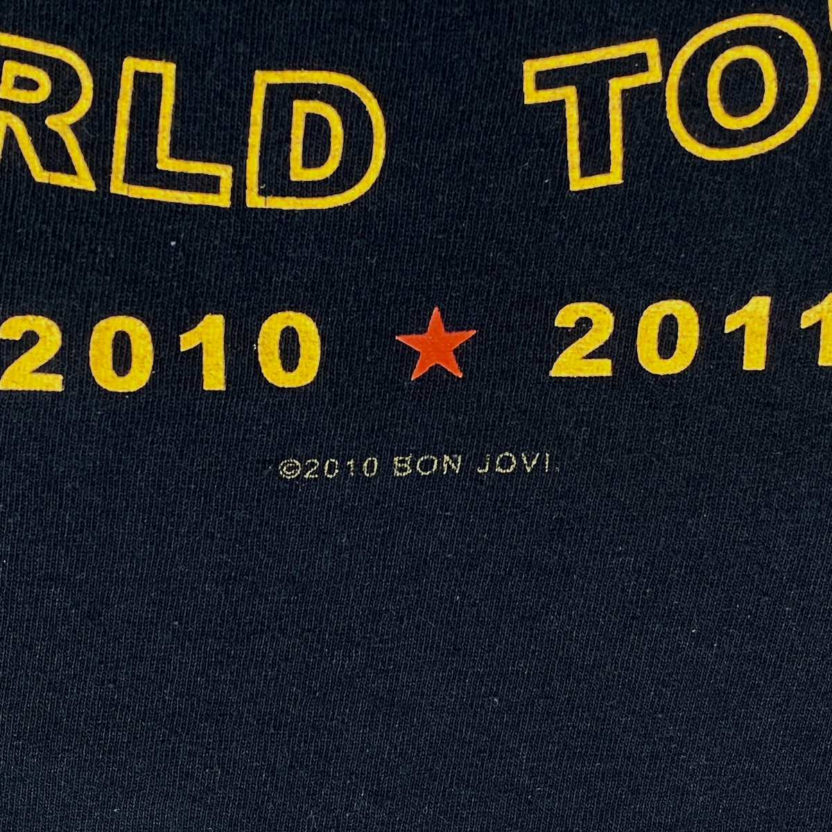 Bon Jovi 2010–2011 "The Circle" Australasia World Tour Band Graphic T-Shirt