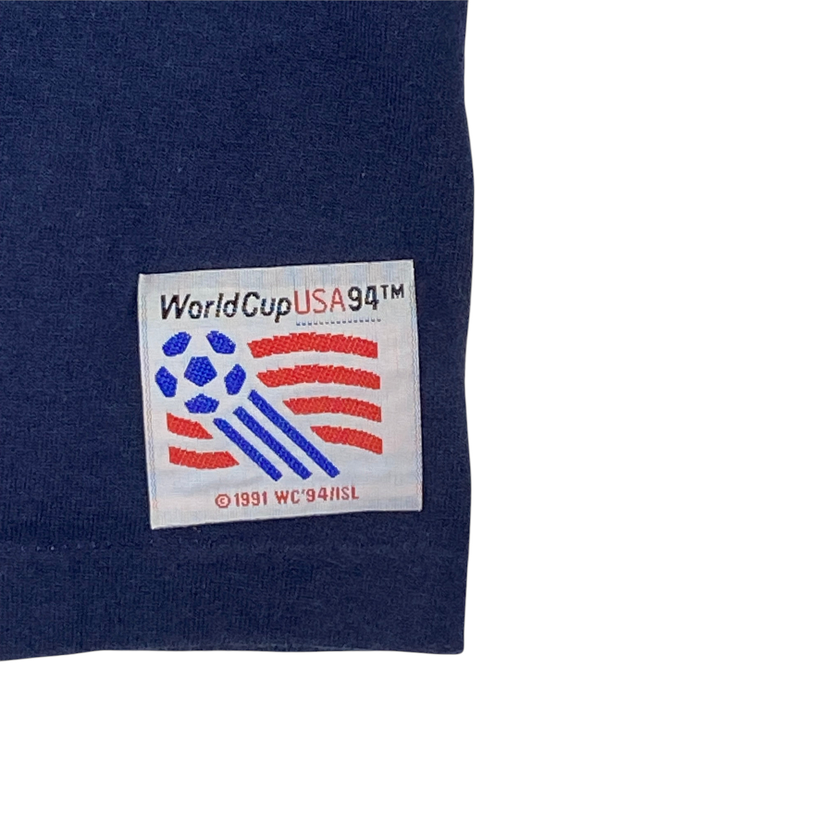 Vintage 1994 World Cup USA "Striker Kicks Grass" Mascot Graphic T-Shirt
