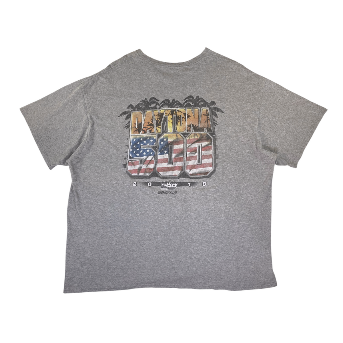 NASCAR Daytona 500 60th Annual 2018 American Flag Graphic Racing T-Shirt
