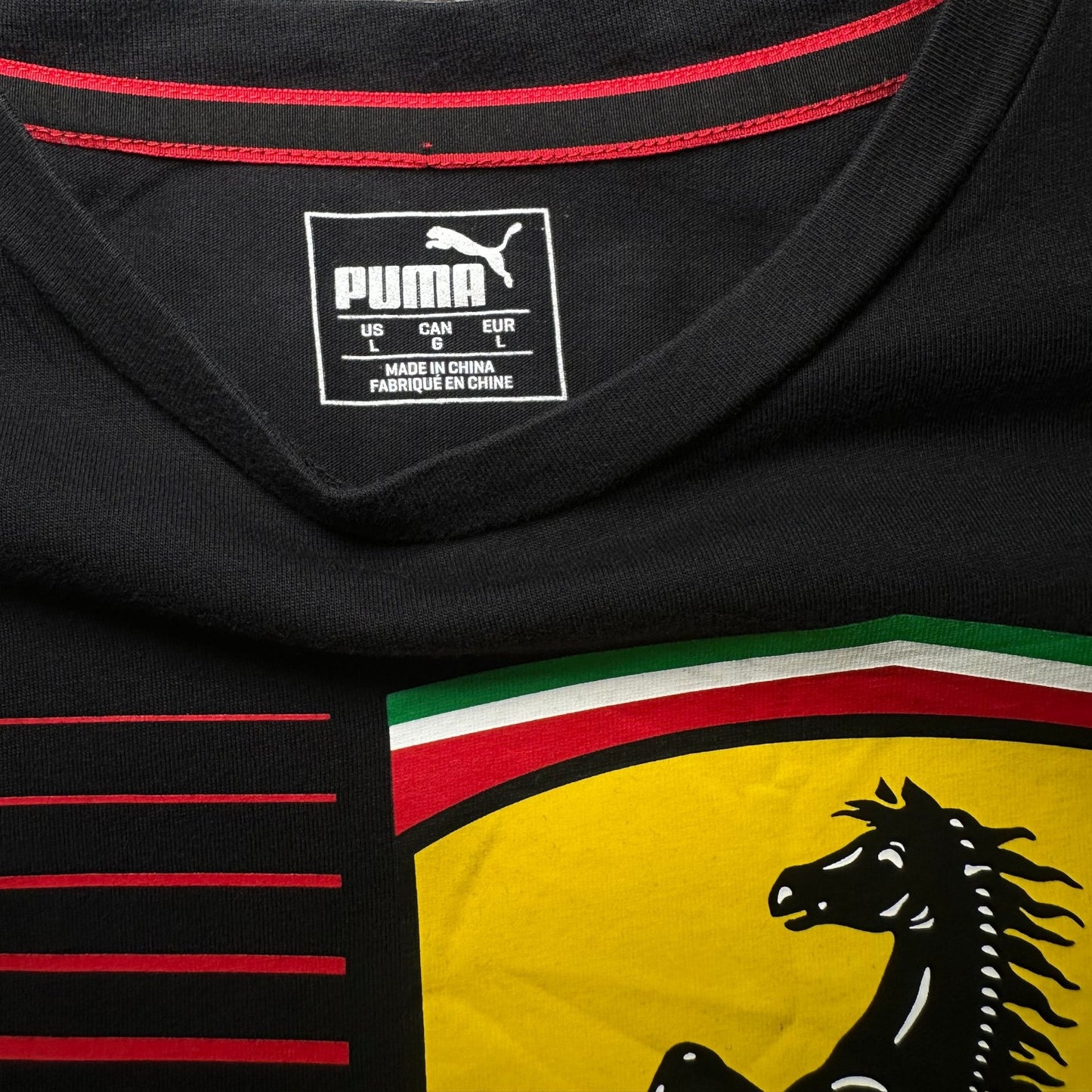 PUMA Ferrari Race Big Shield Black T-shirt