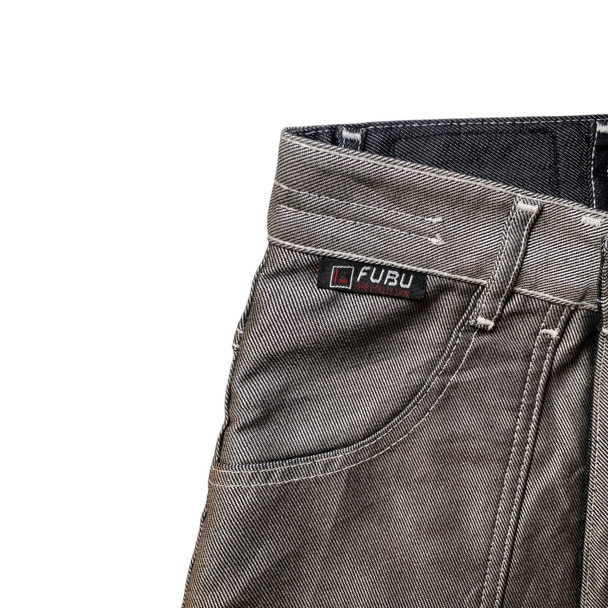 FUBU Reversible Contrast Stitch Baggy Y2K Jeans