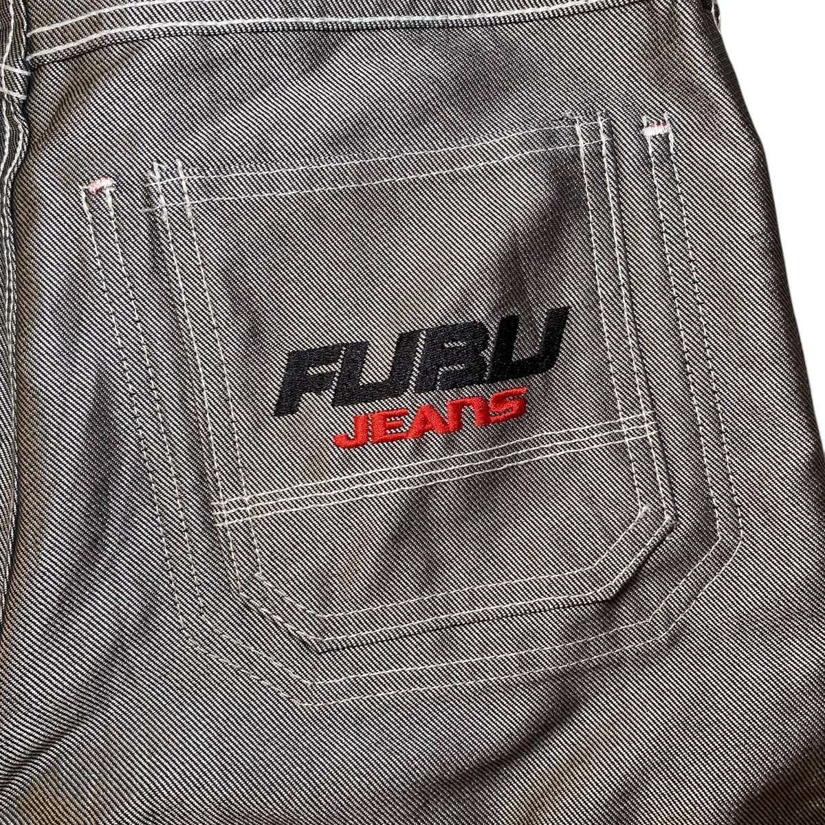 FUBU Reversible Contrast Stitch Baggy Y2K Jeans