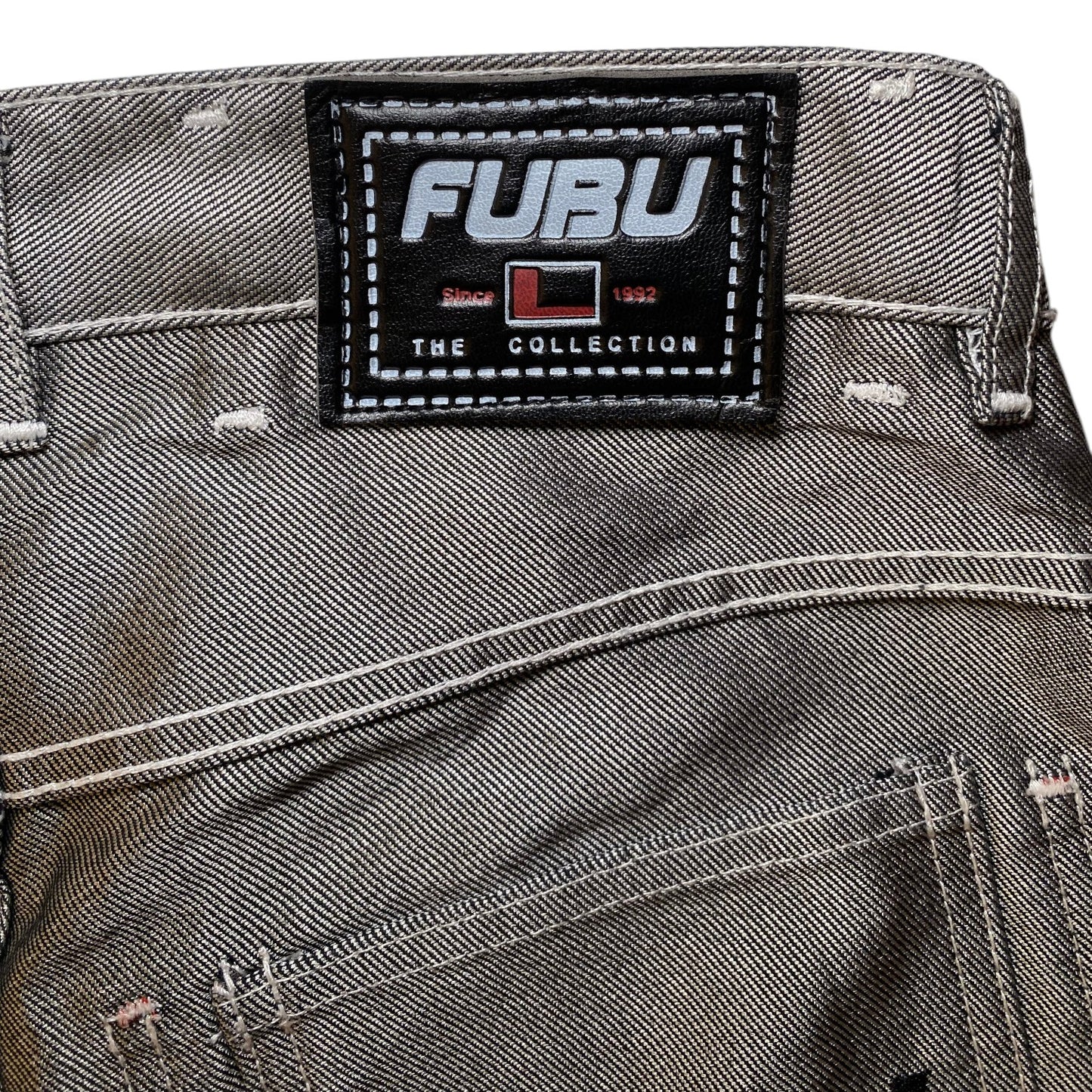 FUBU Reversible Contrast Stitch Baggy Y2K Jeans