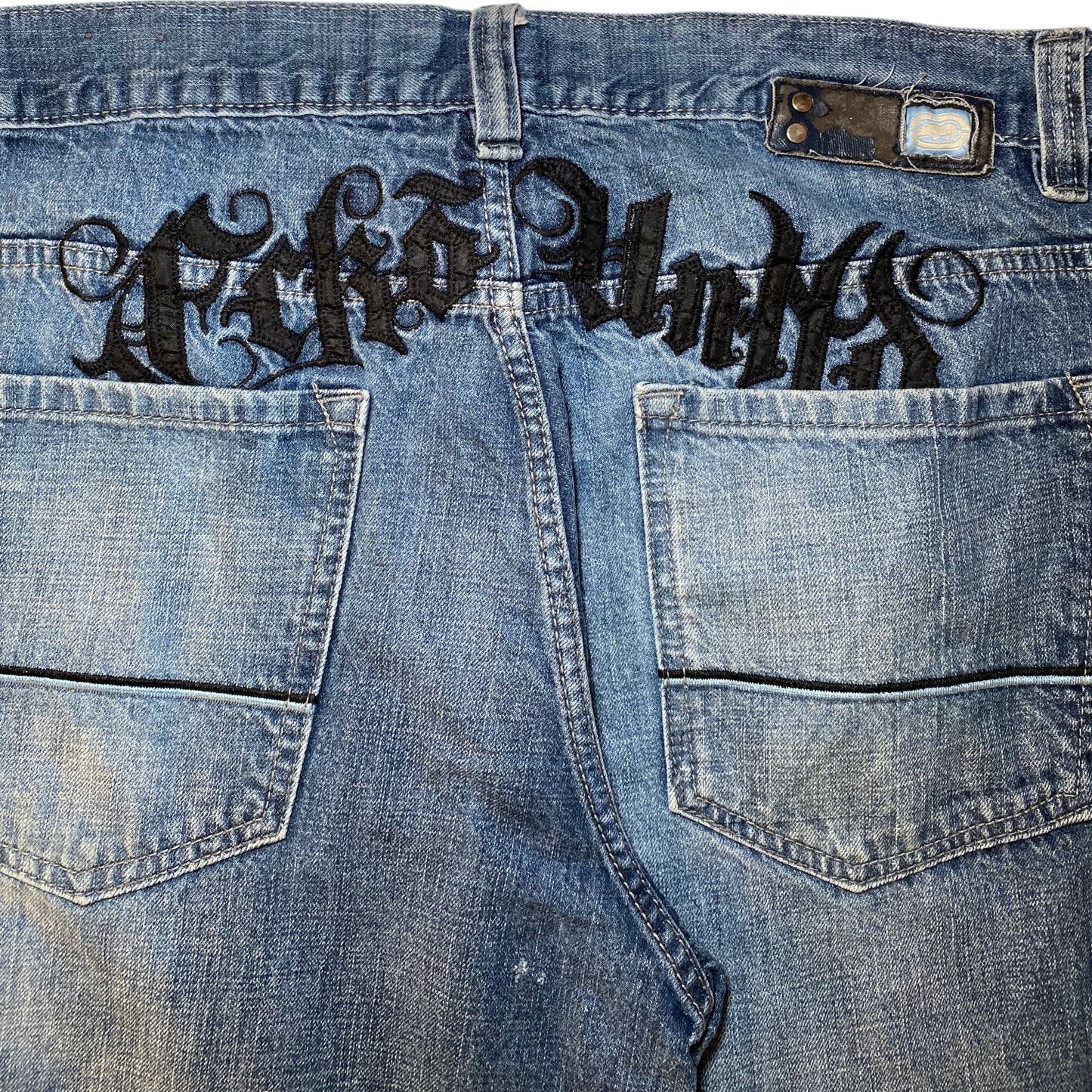 Ecko Unltd. Raw Uncut Embroidered Baggy Y2K Jeans