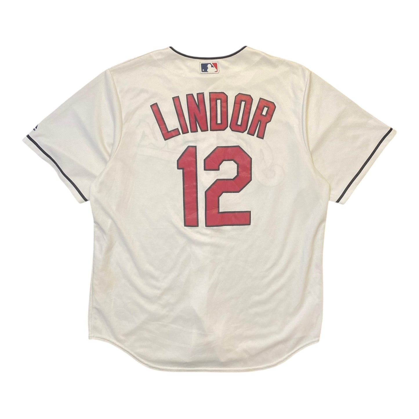MLB Indians #12 Lindor Jersey