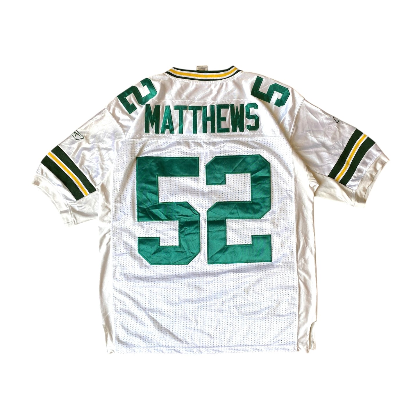 NFL Packers #52 Matthews White/Green Jersey