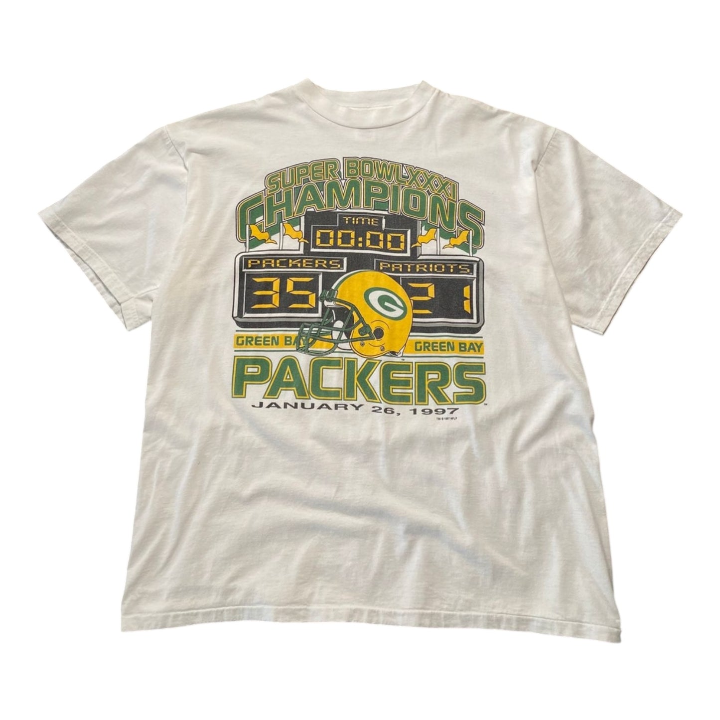 1997 Super Bowl XXXI Champions Green Bay Packers T-Shirt
