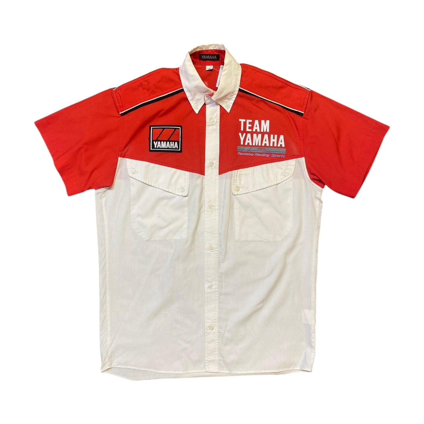 Yamaha Racing Sports Red/White Button Up T-Shirt