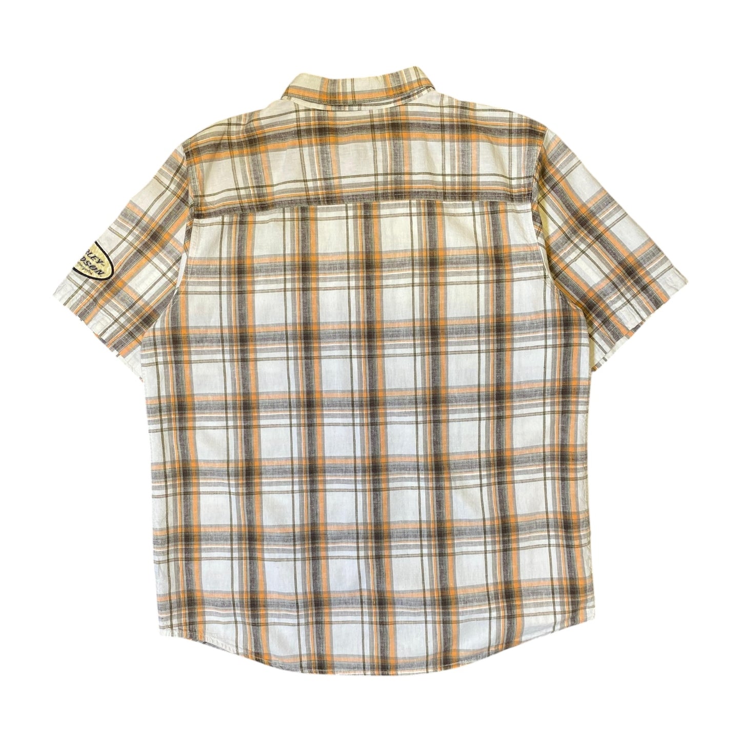 Harley Davidson HD Cycles Plaid Orange T-Shirt