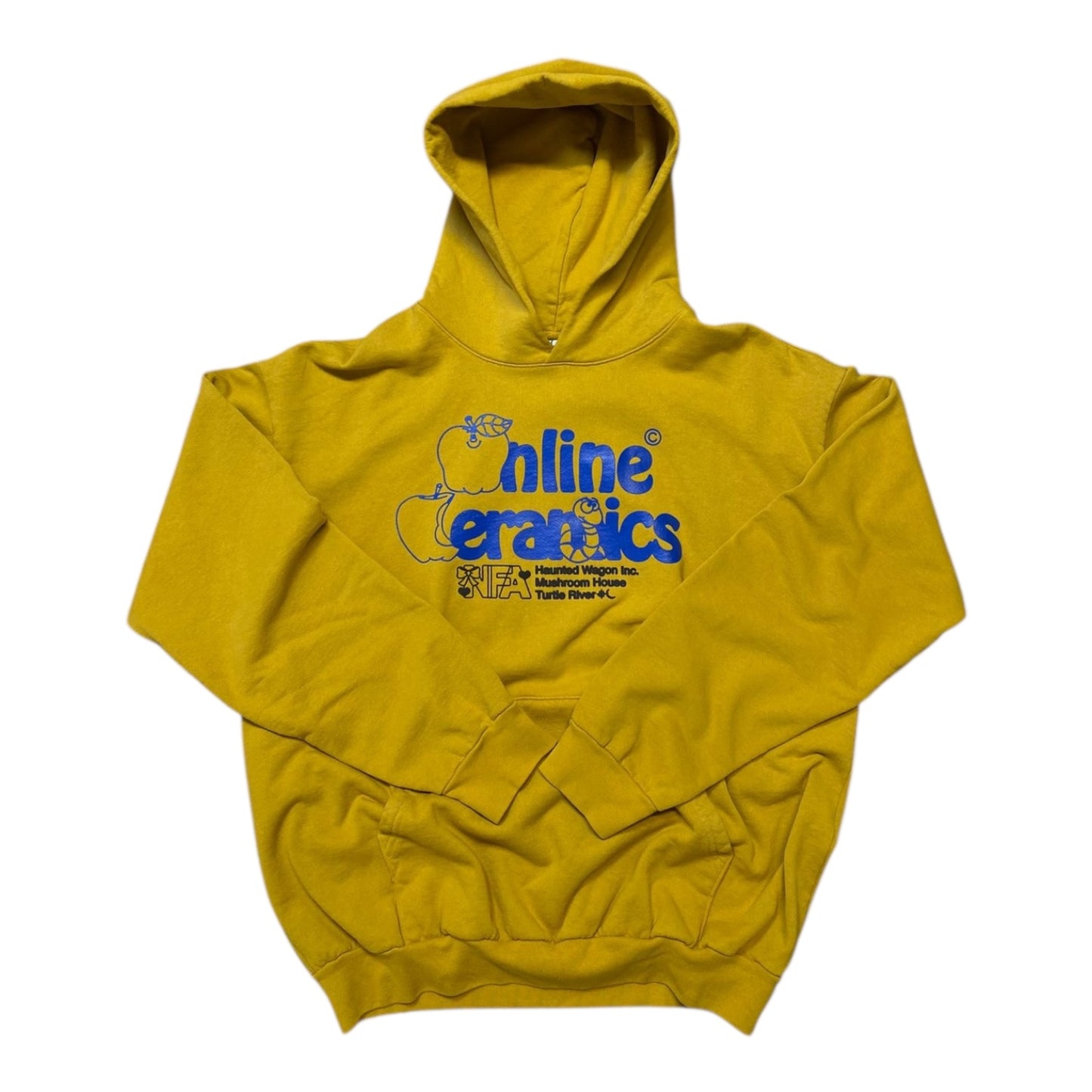 Online Ceramics Haunted Wagon Yellow Hoodie