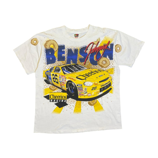 90's Vintage Johnny Benson Cheerios Racing Pouring It On T-Shirt