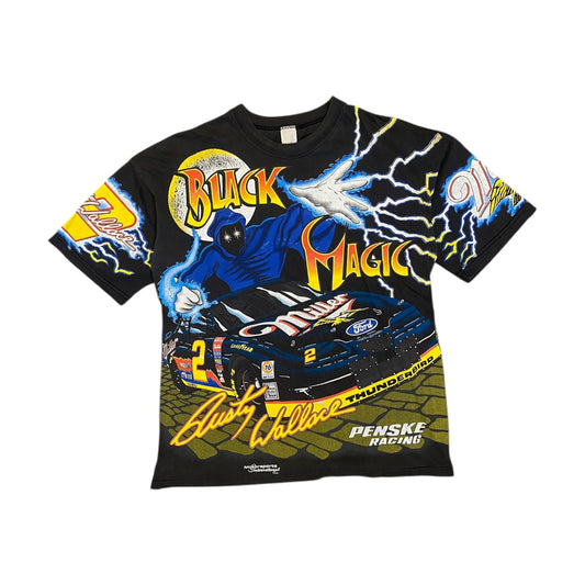 1996 Rusty Wallace AOP Black Magic Nascar T-shirt