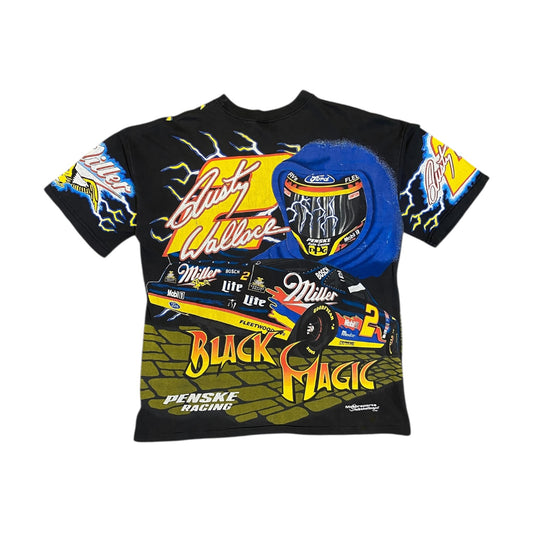 1996 Rusty Wallace AOP Black Magic Nascar T-shirt