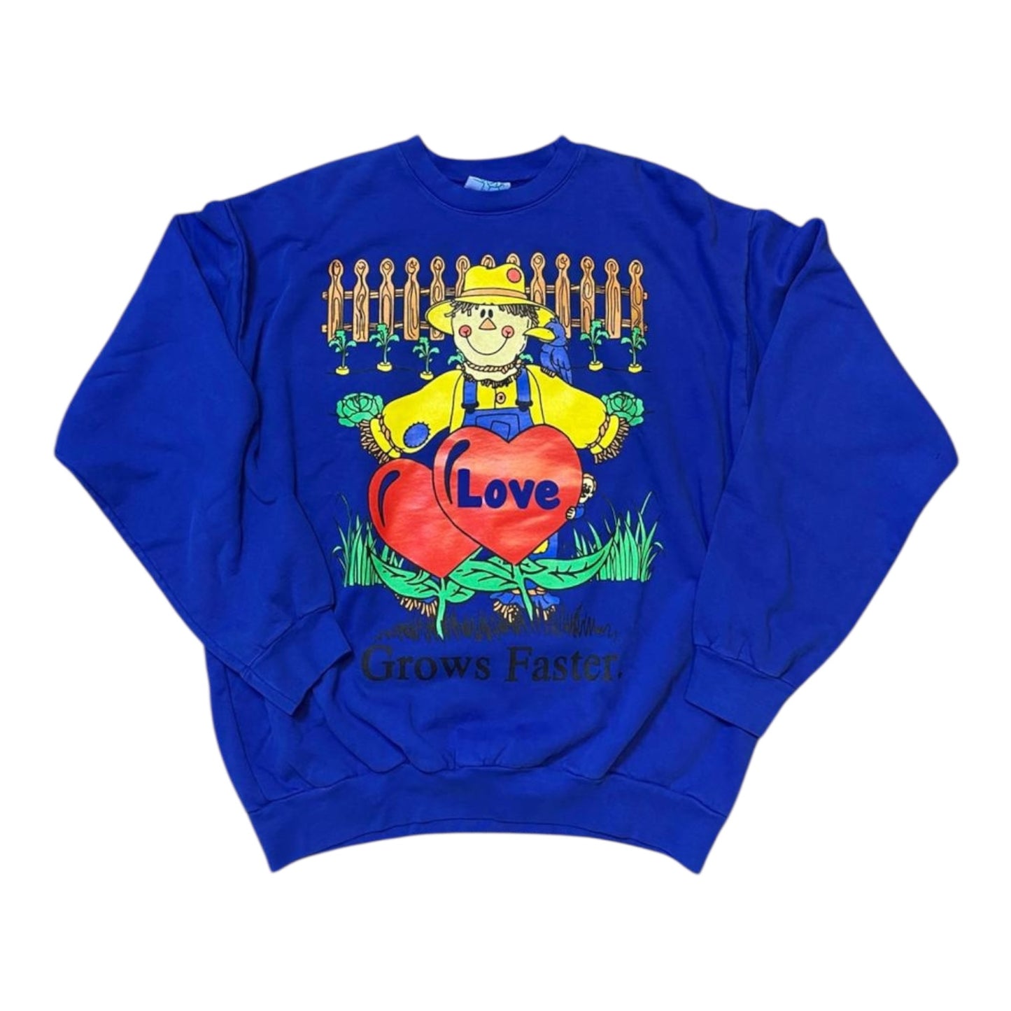 Online Ceramics Love Grows Faster Blue Sweater
