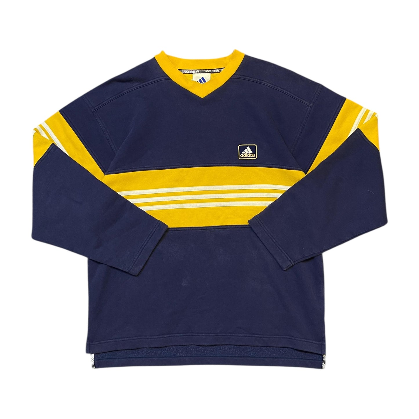Vintage Adidas Navy/Yellow Sweater