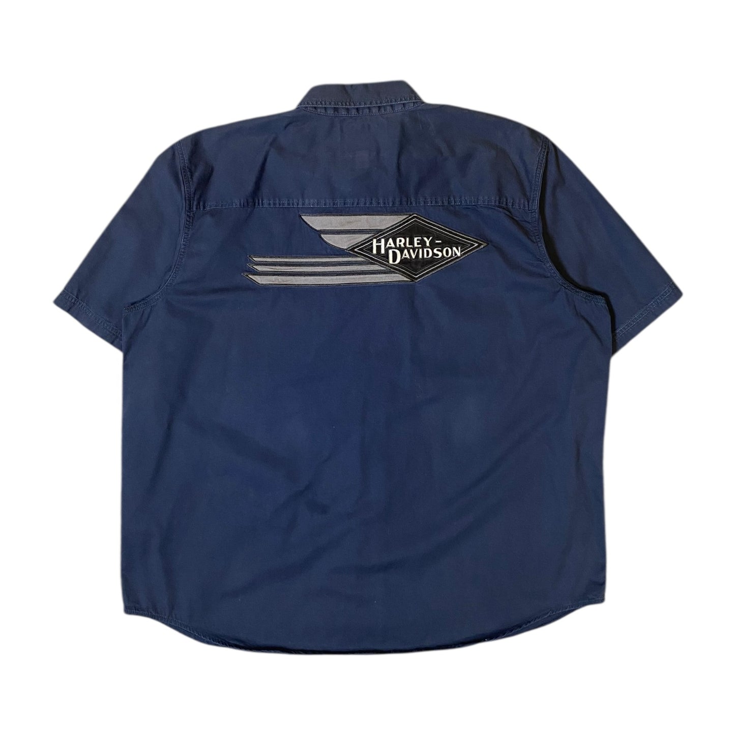 Harley Davidson Navy Button Up T-Shirt