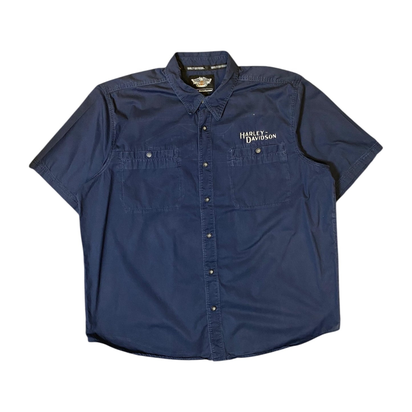 Harley Davidson Navy Button Up T-Shirt