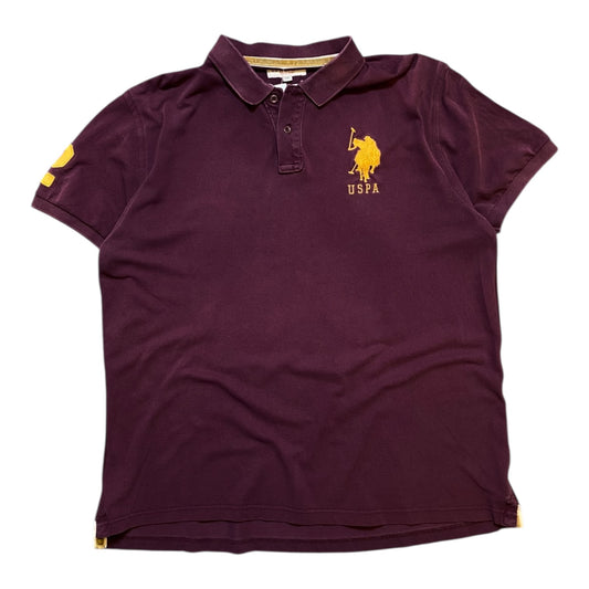 U.S. Polo Association Maroon Collared T-Shirt