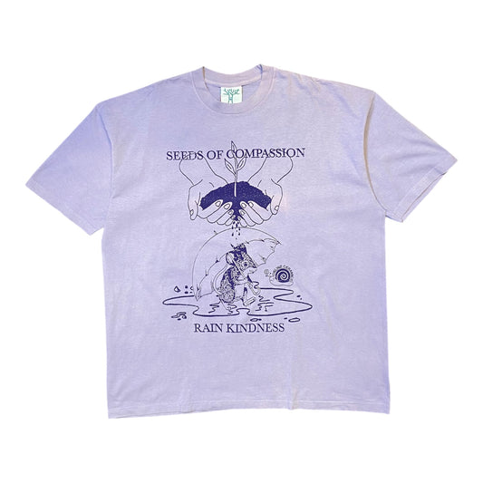 Online Ceramics ''Seeds of Compassion Rain Kindness'' Light Purple T-Shirt