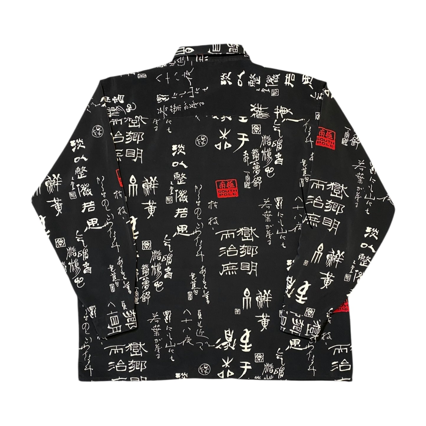 South Pole Kanji Long Sleeve Button Up Shirt