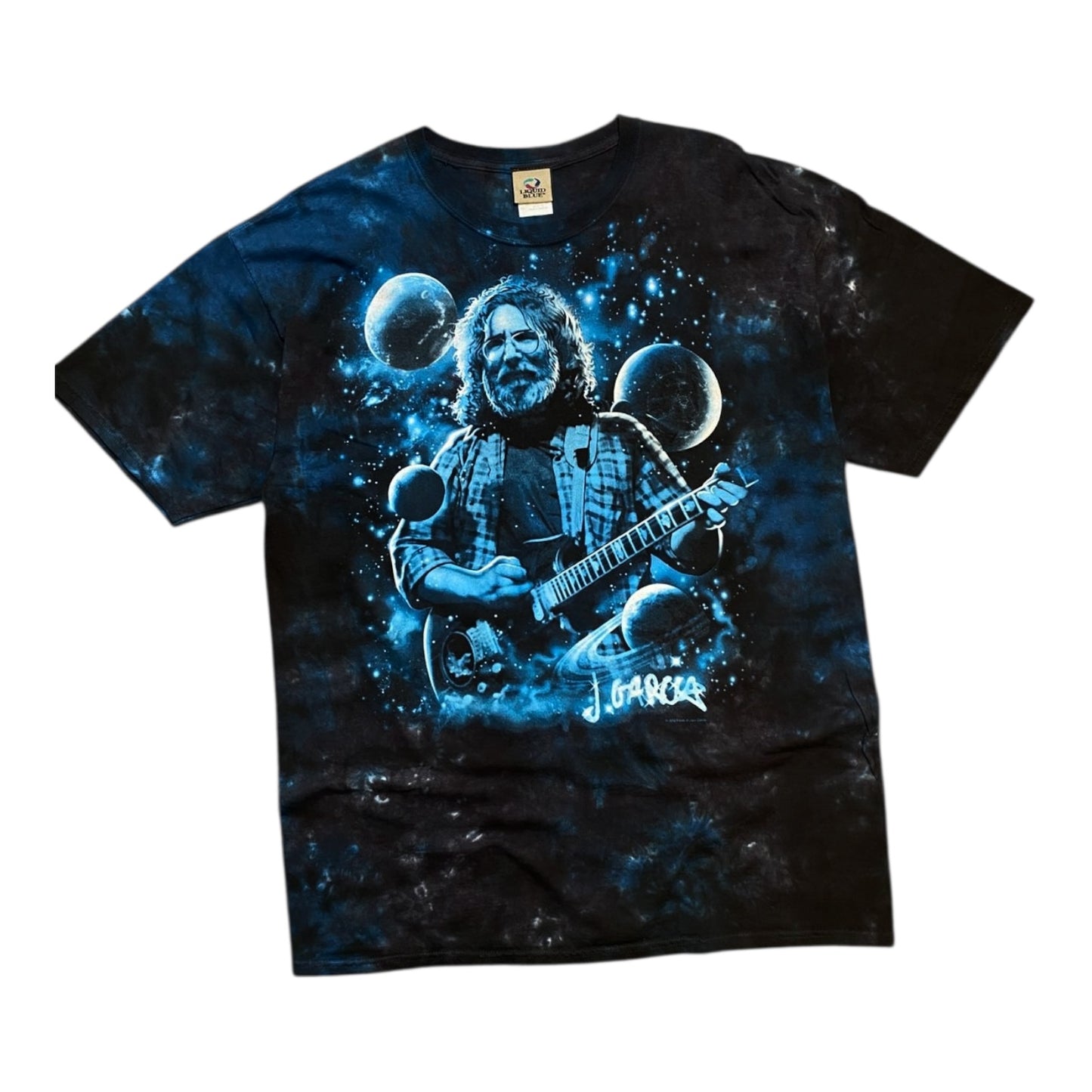 2006 Vintage Jerry Garcia Space Graphic T-Shirt - Grateful Dead Band