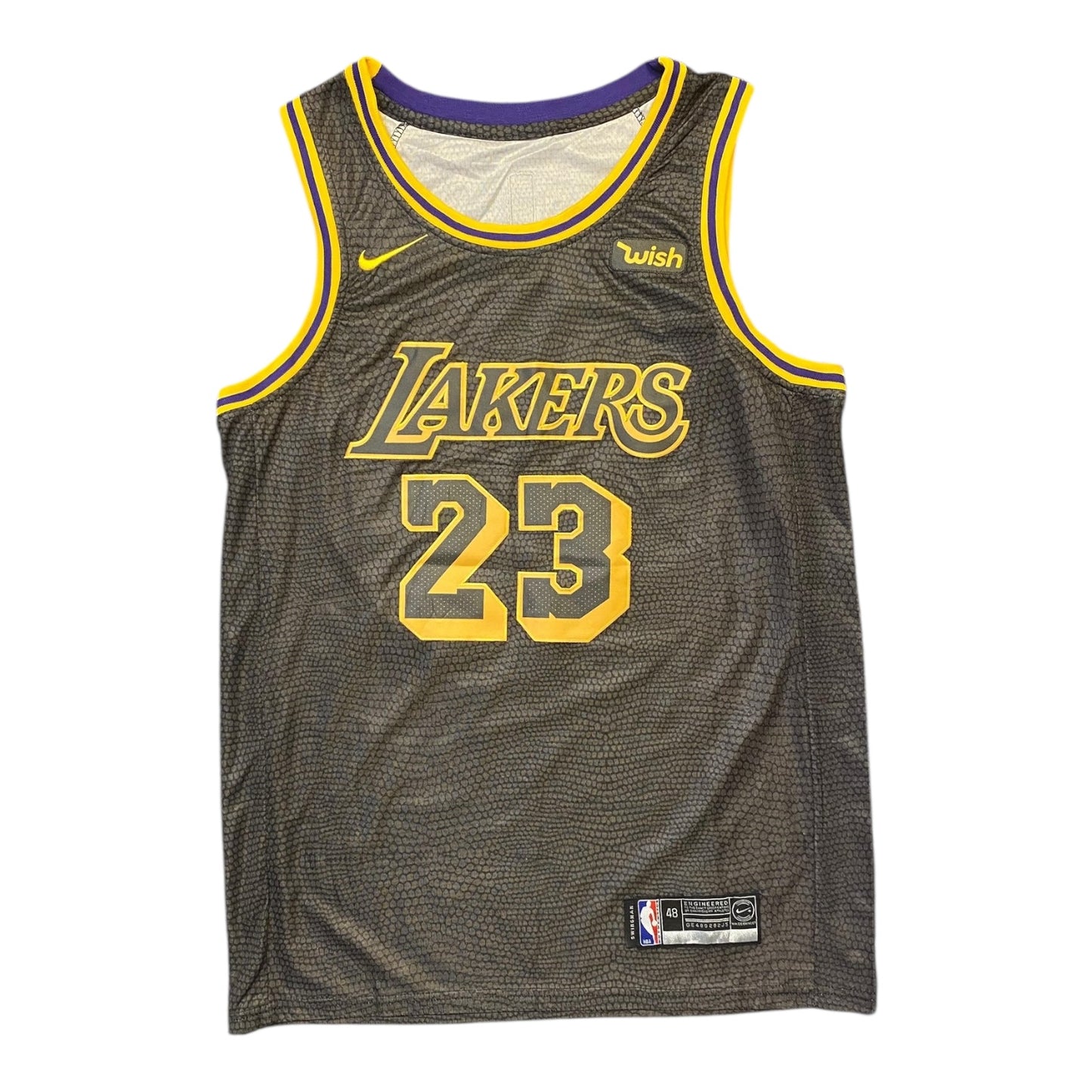 NBA Lakers Black #23 James Jersey