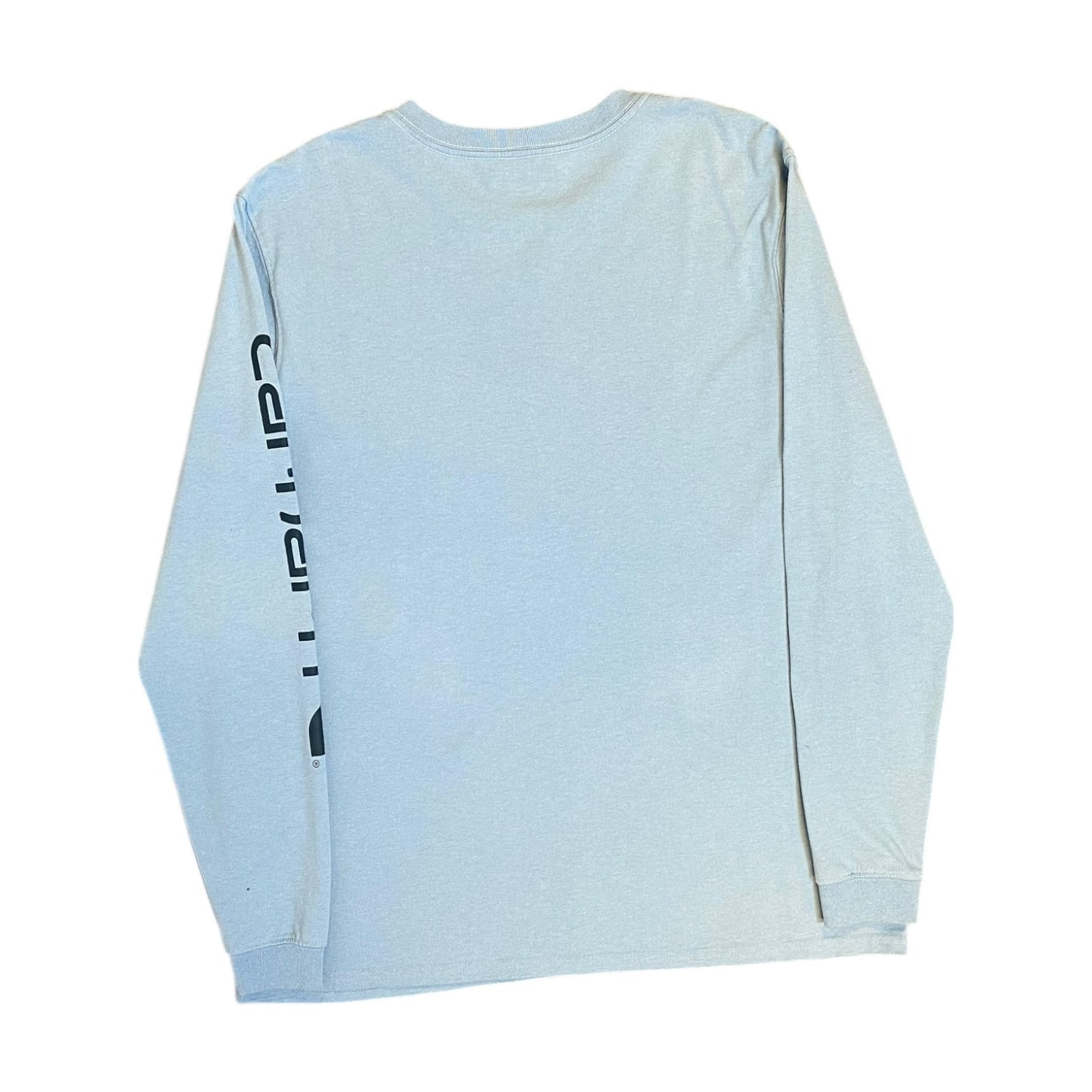 Carhartt Pale Blue Long Sleeve Logo T-Shirt
