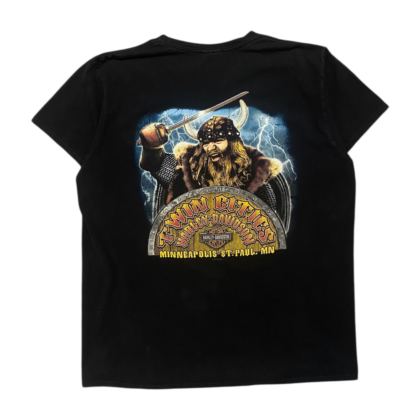 Harley Davidson Twin Cities Viking Print T-Shirt