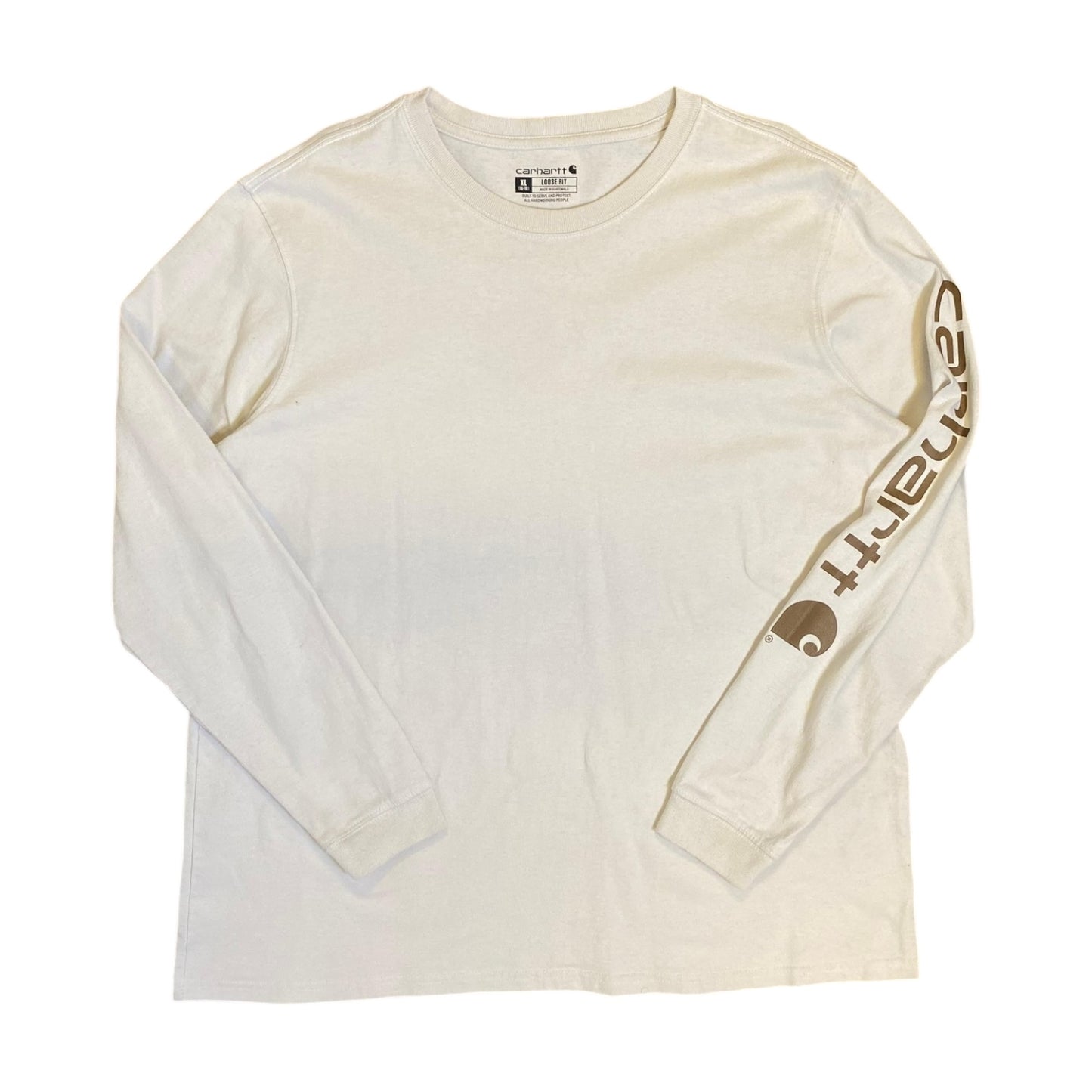 Carhartt White Long Sleeve Logo T-Shirt