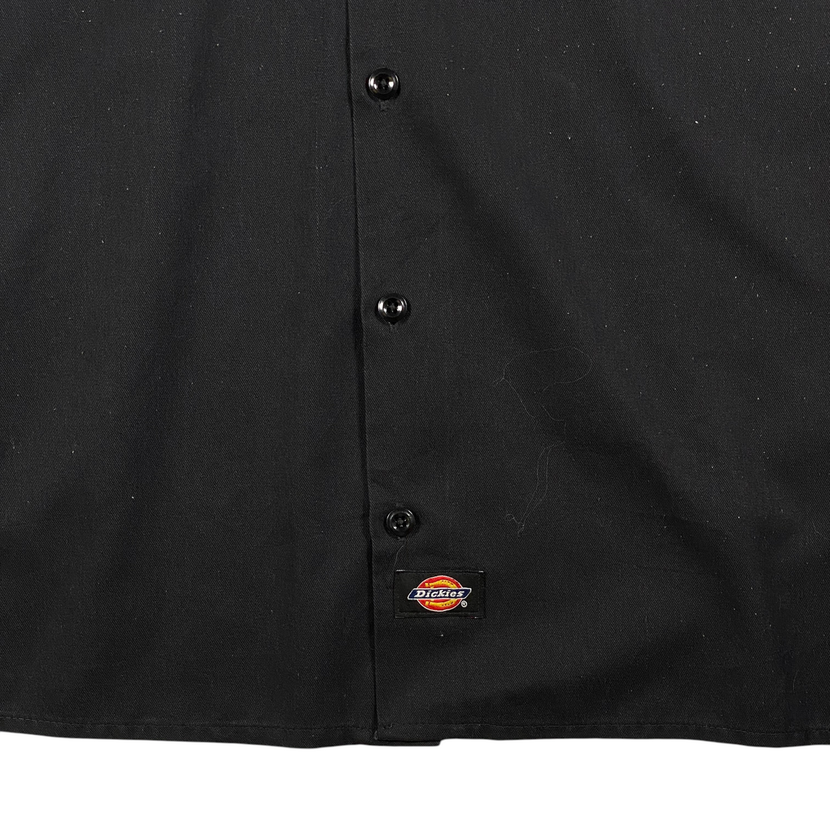 Digg It Thrift & Vintage black Dickies x Penn Cycle & Fitness short sleeve work shirt with button-down front