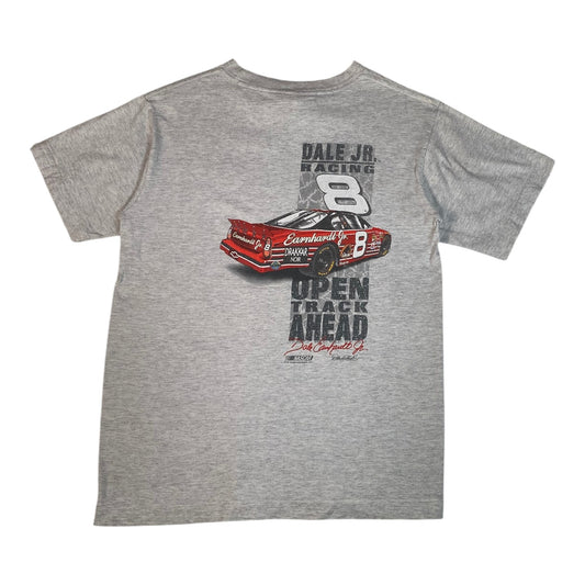 Digg It Thrift & Vintage heather grey Chase Authentics Dale Earnhardt Jr. Drakkar Noir graphic t-shirt back view