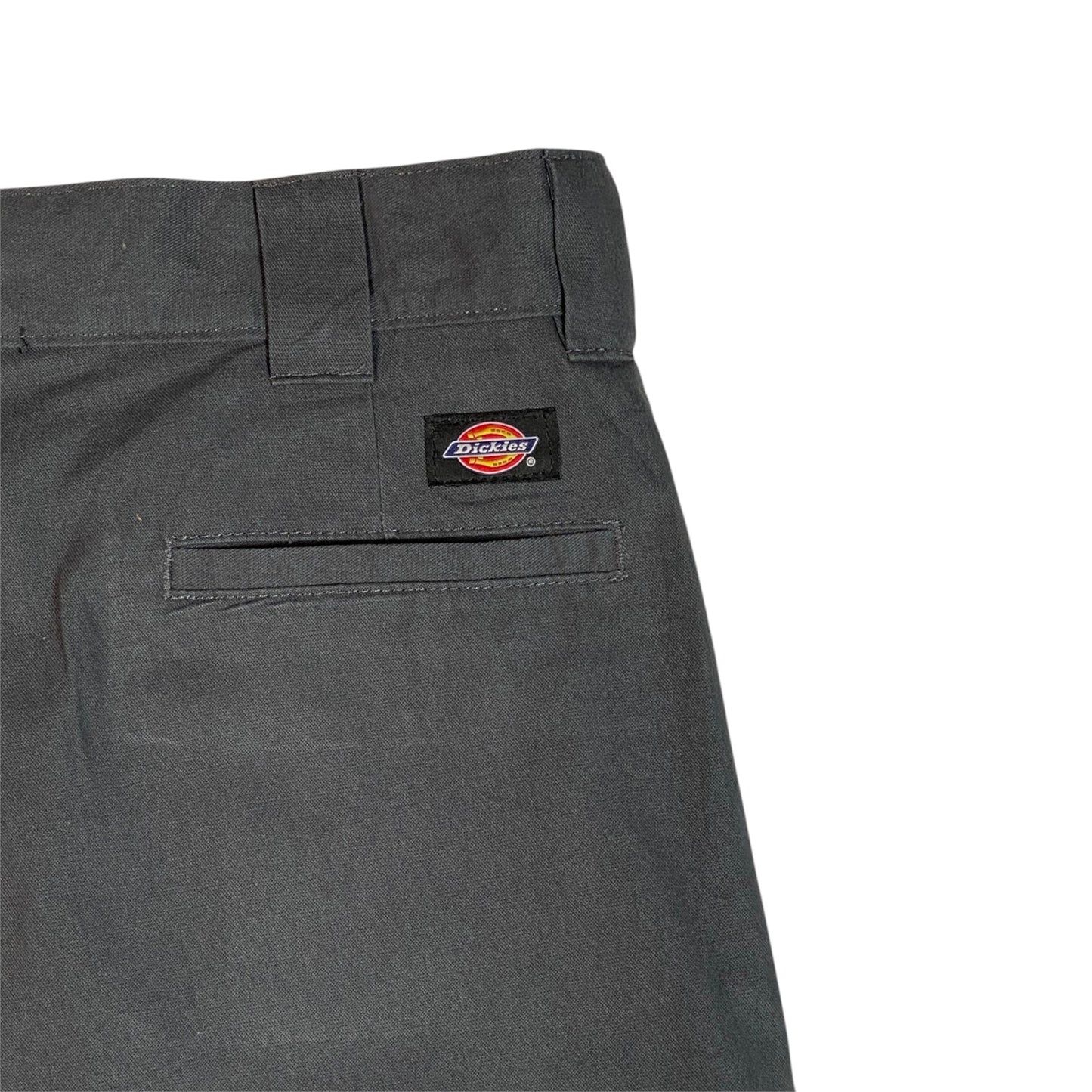 Digg It Thrift & Vintage charcoal grey Dickies FLEX loose fit cargo shorts with back pocket and logo patch