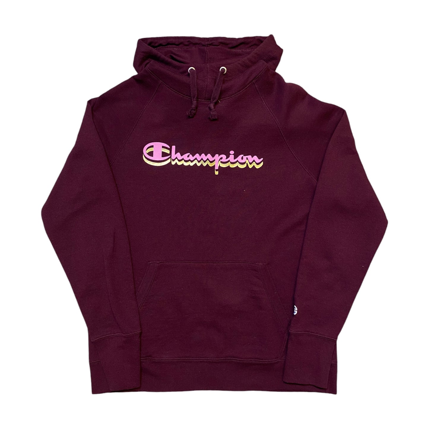 Champion Dual Tone Logo Maroon Hoodie