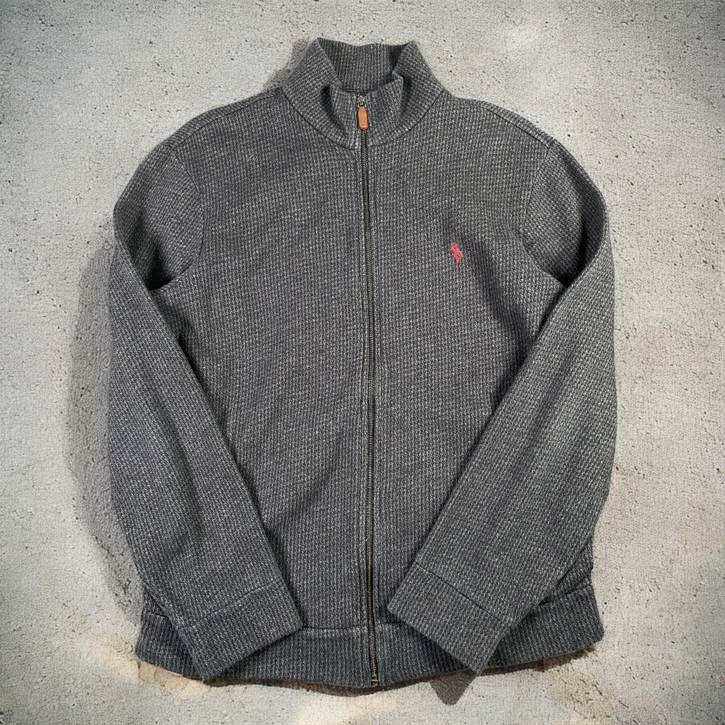 Polo Ralph Lauren Quarter-Zip Wool Blend Dark Grey Sweater