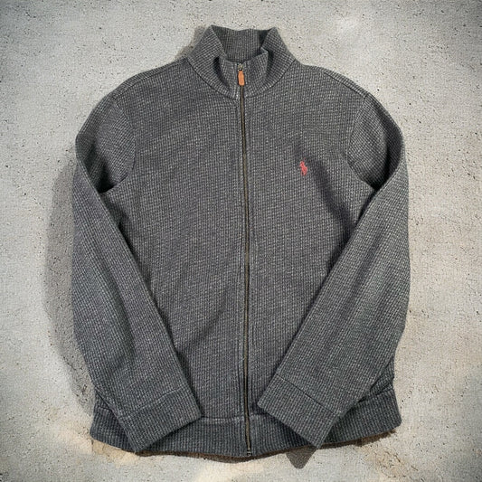 Polo Ralph Lauren Quarter-Zip Wool Blend Dark Grey Sweater