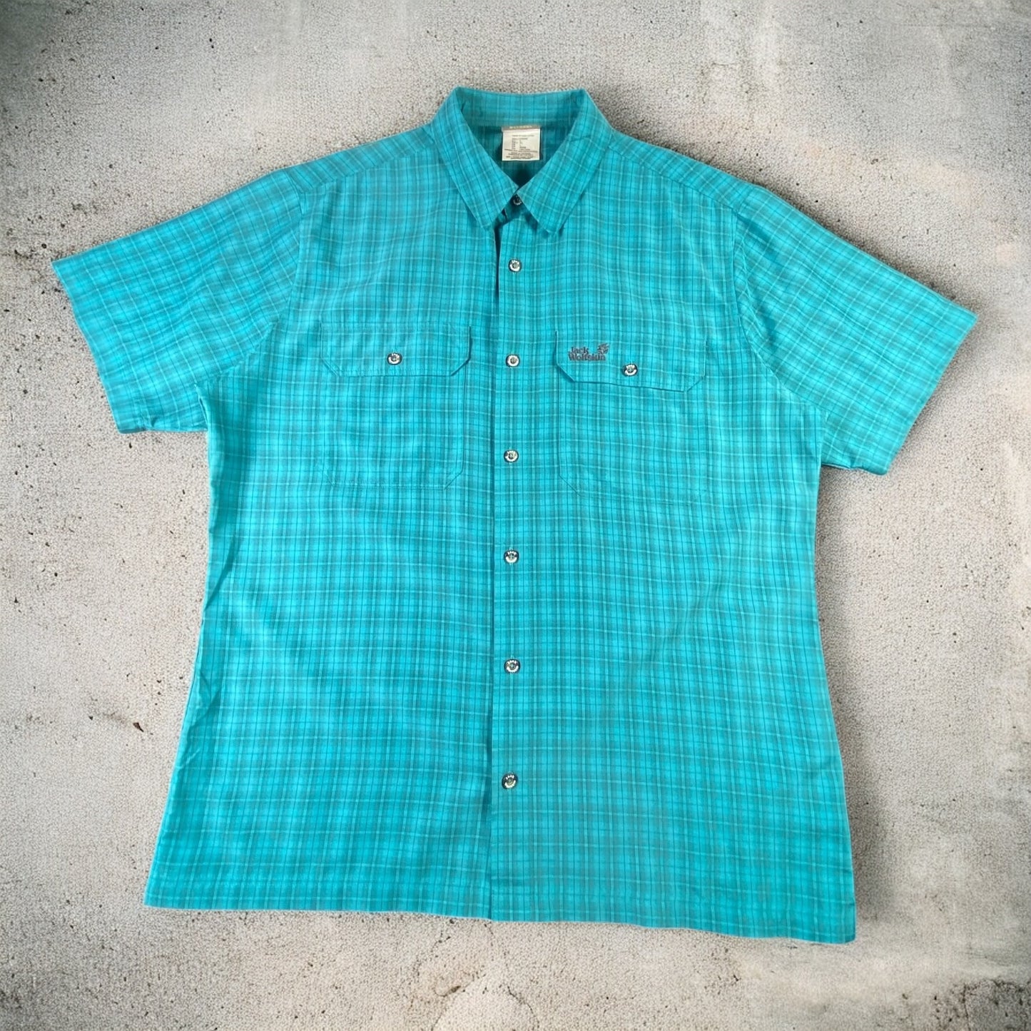 Jack Wolfskin Black & Blue Checkered Shirt