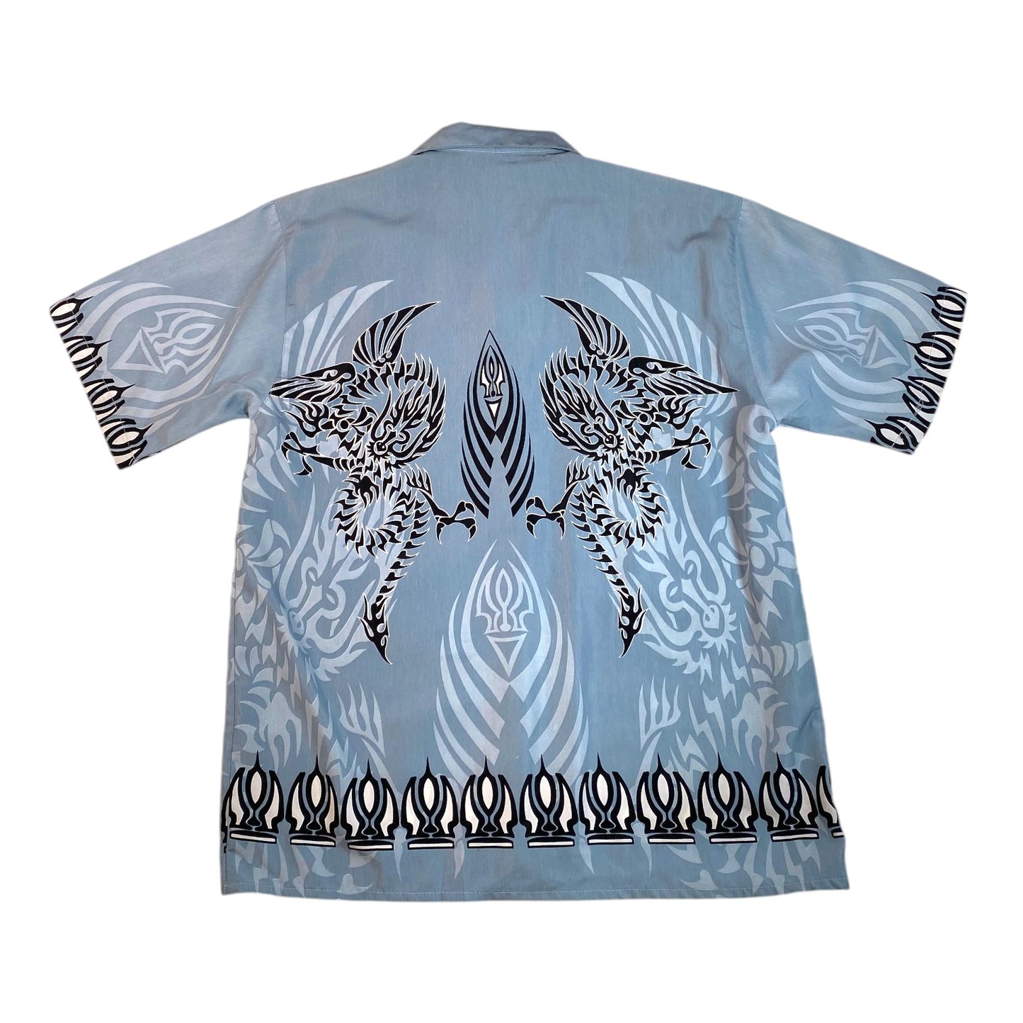 Y2K All Things Tribal Dragon Button-Up Shirt