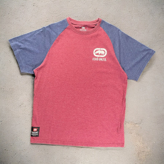 Ecko Unltd Maroon & Dark Blue T-shirt