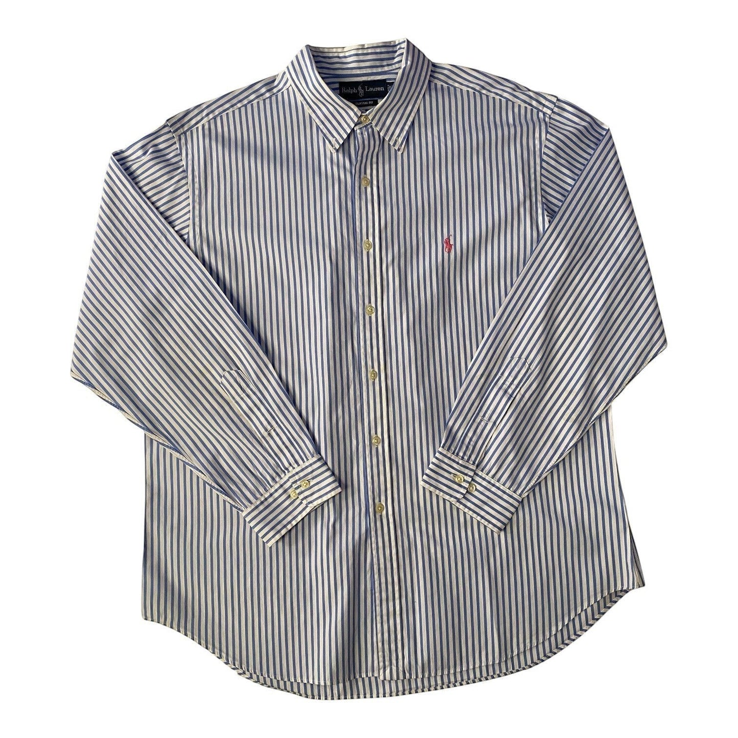 Polo Ralph Lauren Blue & White stripes Classic Fit Button Down Shirt