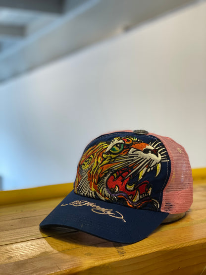 Ed Hardy Designs Pink Mesh Trucker Cap