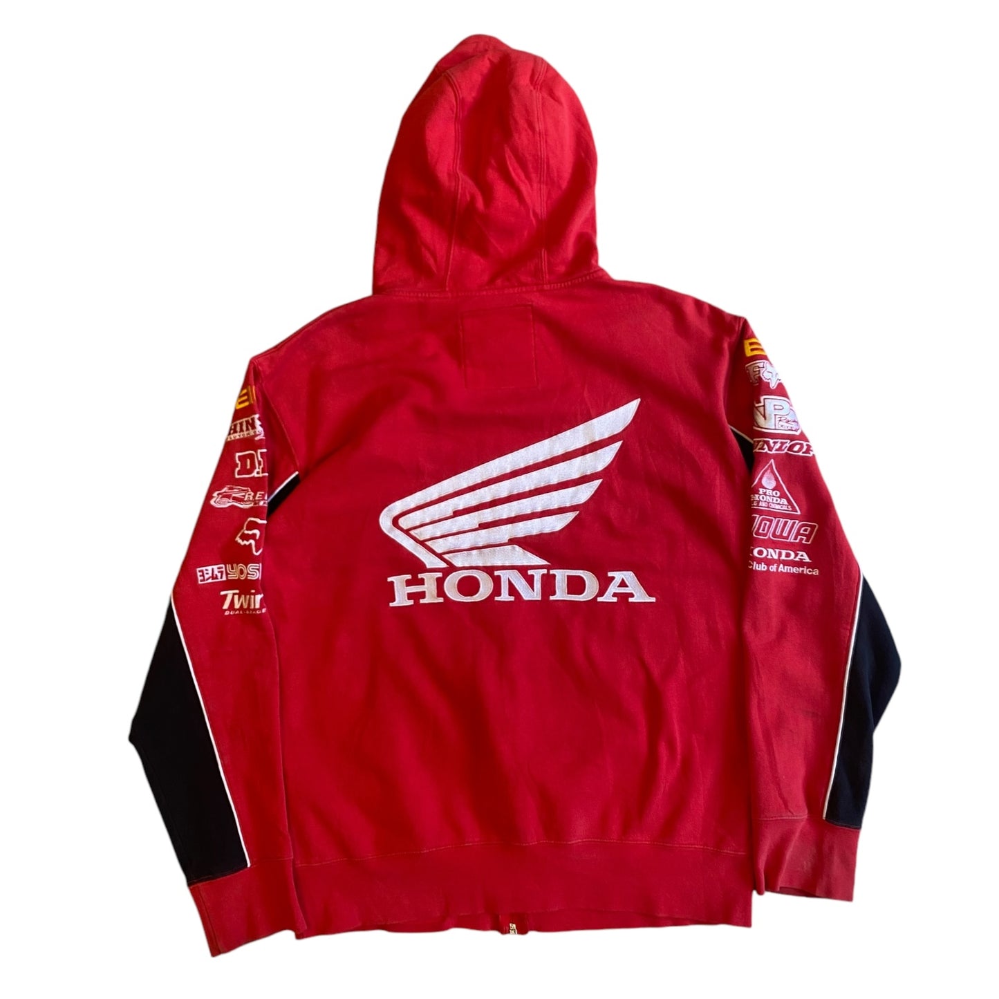 Vintage Honda Racing Zip-Up Hoodie